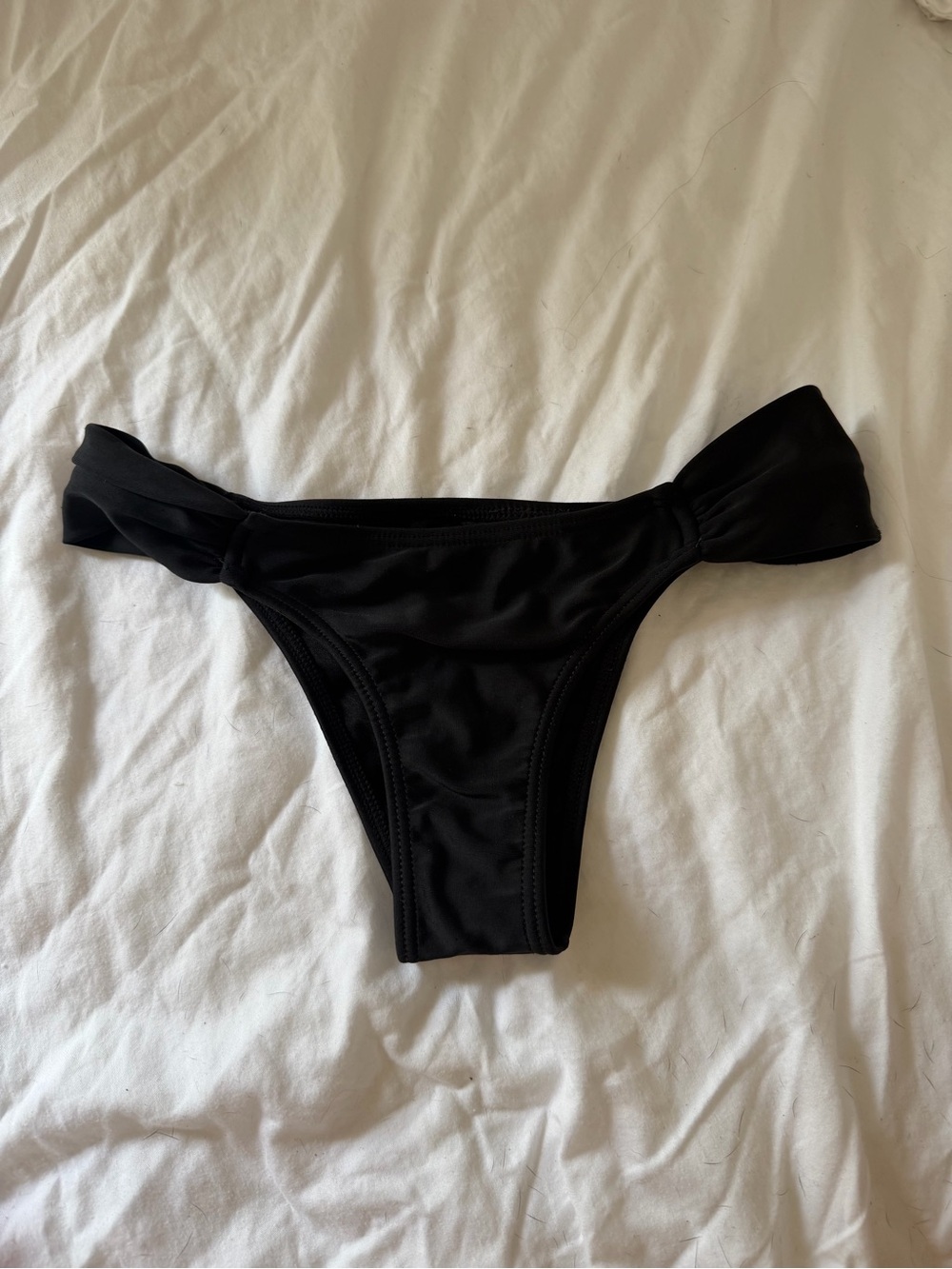 Black Bikini Bottom with Side scrunch Detail